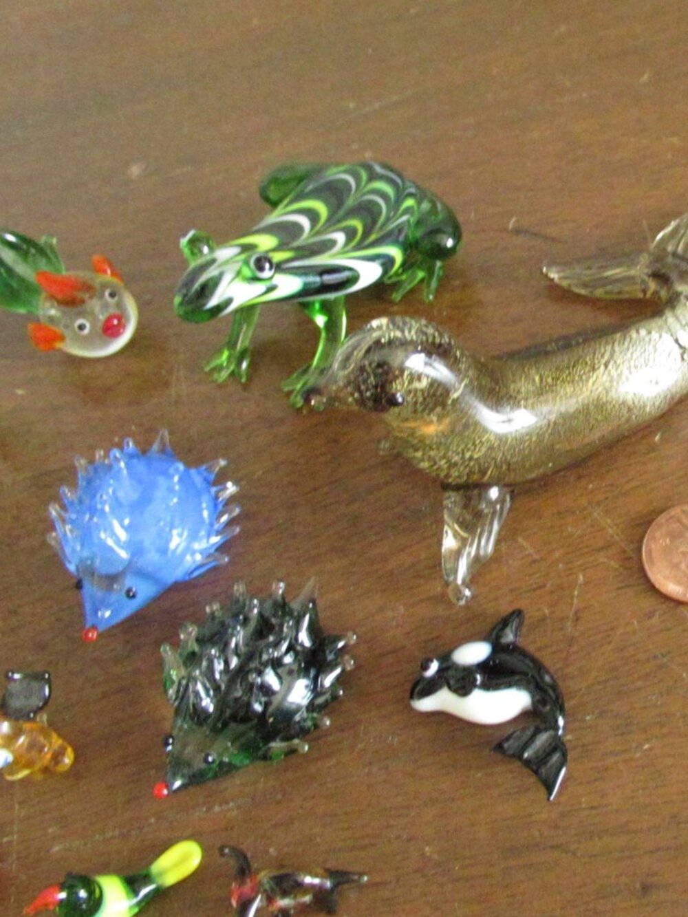 Blown Glass Animal Figurines Lot • Mixed Sizes • Art Glass Creatures - Picture 2 of 10